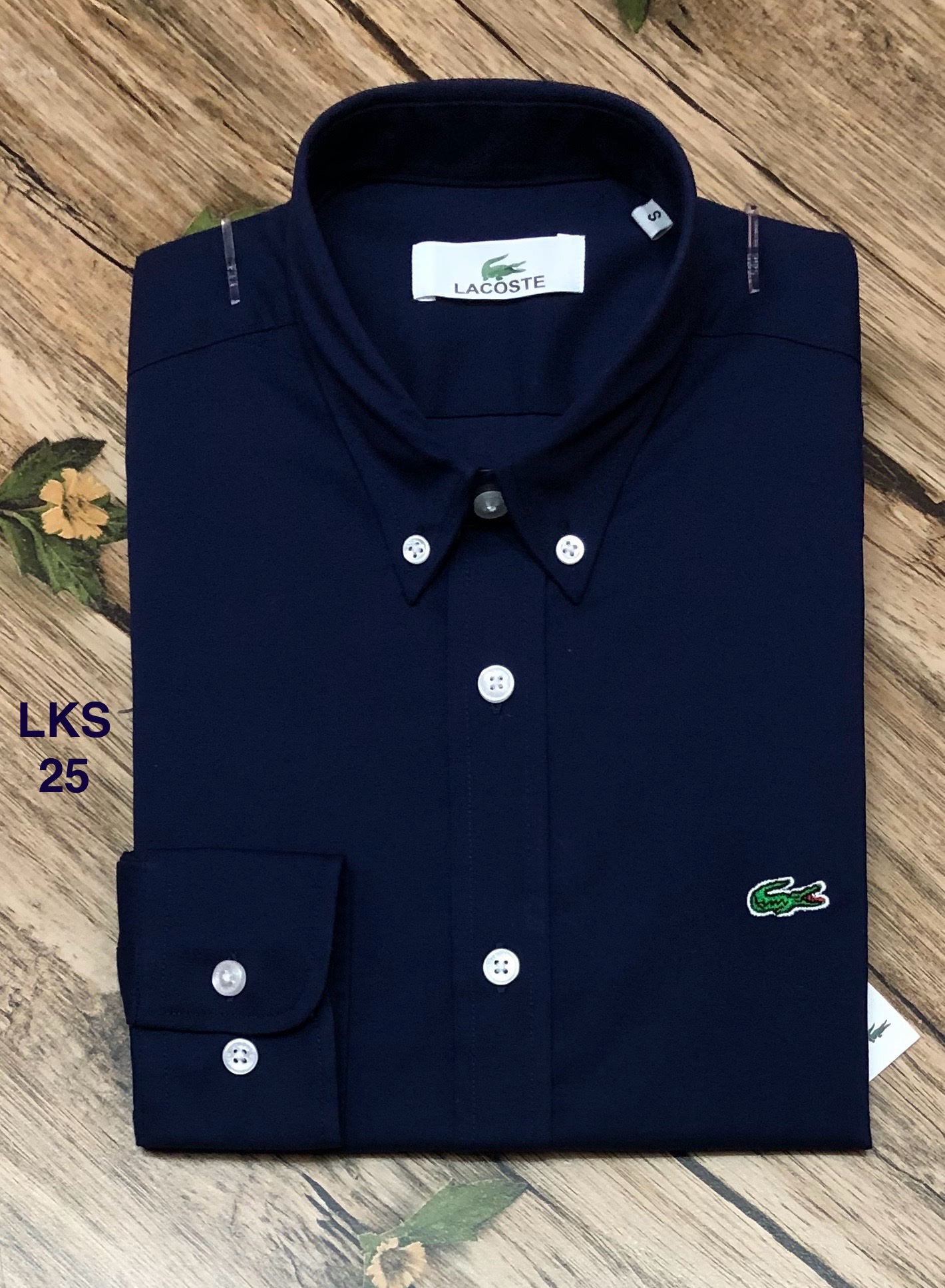 Lacoste Solid Shirt 25 stretch Navy – Shirtology