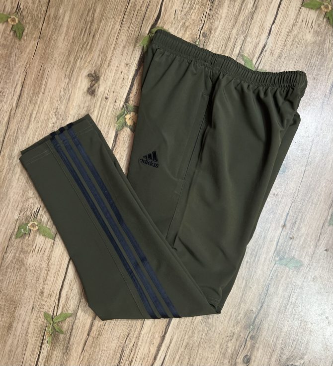 Adidas Three Stripe Trackpant Olive with black stripe