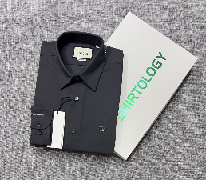 Gucci Solid Shirt Charcoal - Image 3