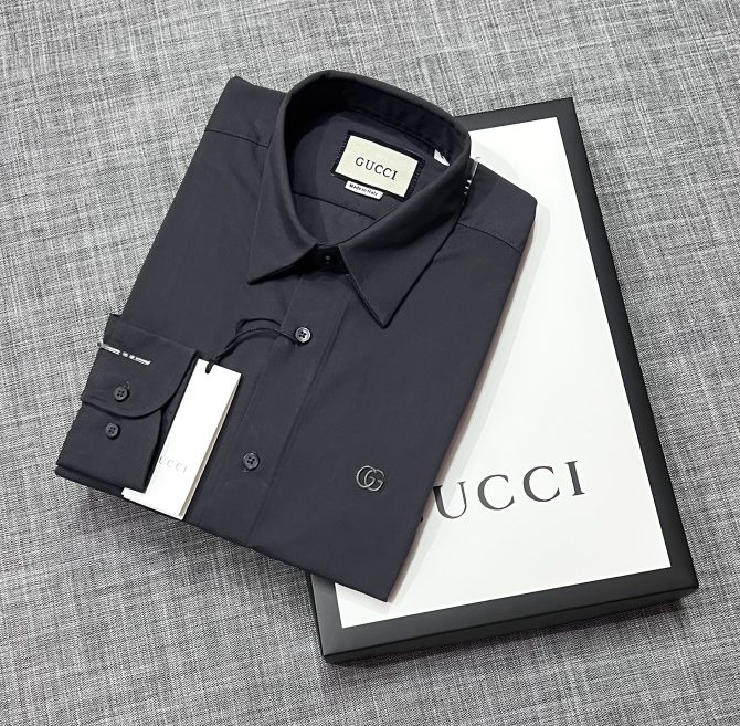 Gucci Solid Shirt Charcoal - Image 8