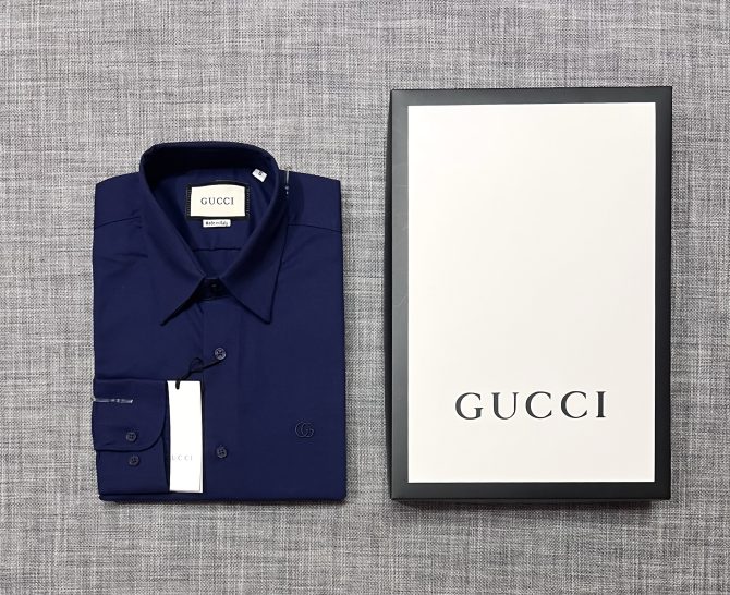 Gucci Solid Shirt Navy