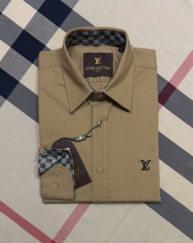 LV Premium Solid Shirt biscuit