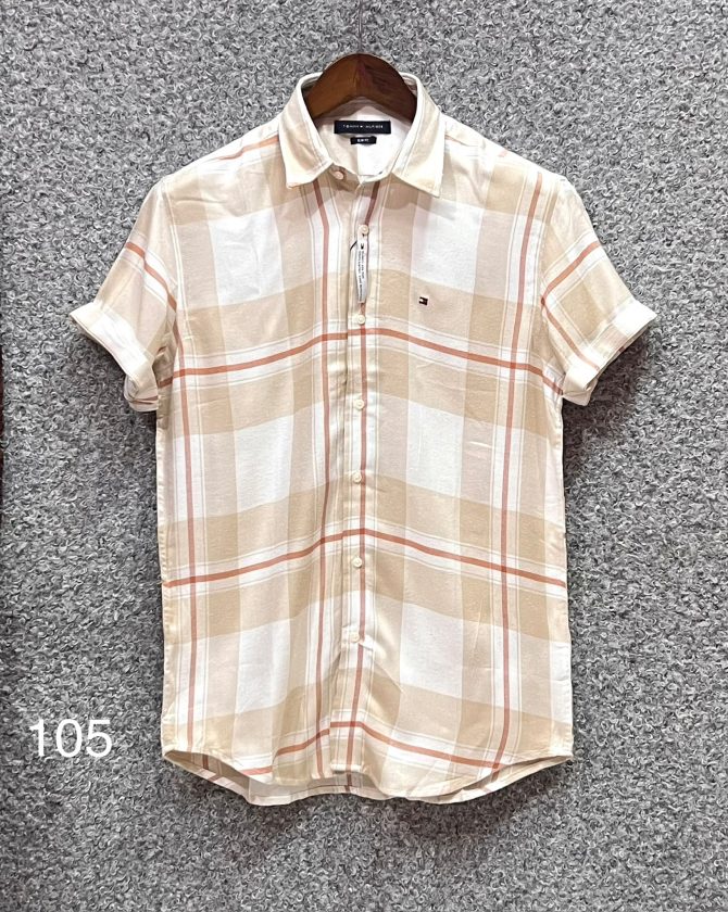 Tommy Hilfiger Short Sleeve Check Shirt 105 - Image 2