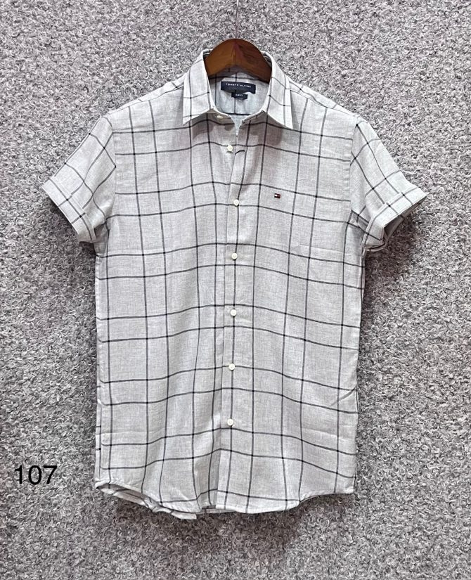 Tommy Hilfiger Short Sleeve Check Shirt 107 - Image 2