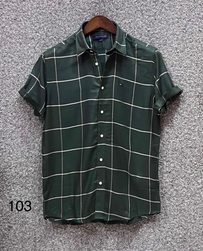 Tommy Hilfiger Short Sleeve Check Shirt 103 - Image 2