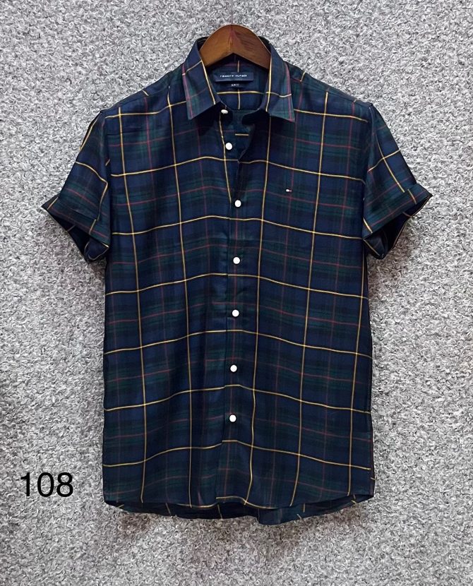 Tommy Hilfiger Short Sleeve Check Shirt 108 - Image 2