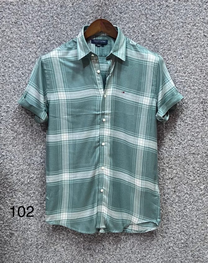 Tommy Hilfiger Short Sleeve Check Shirt 102