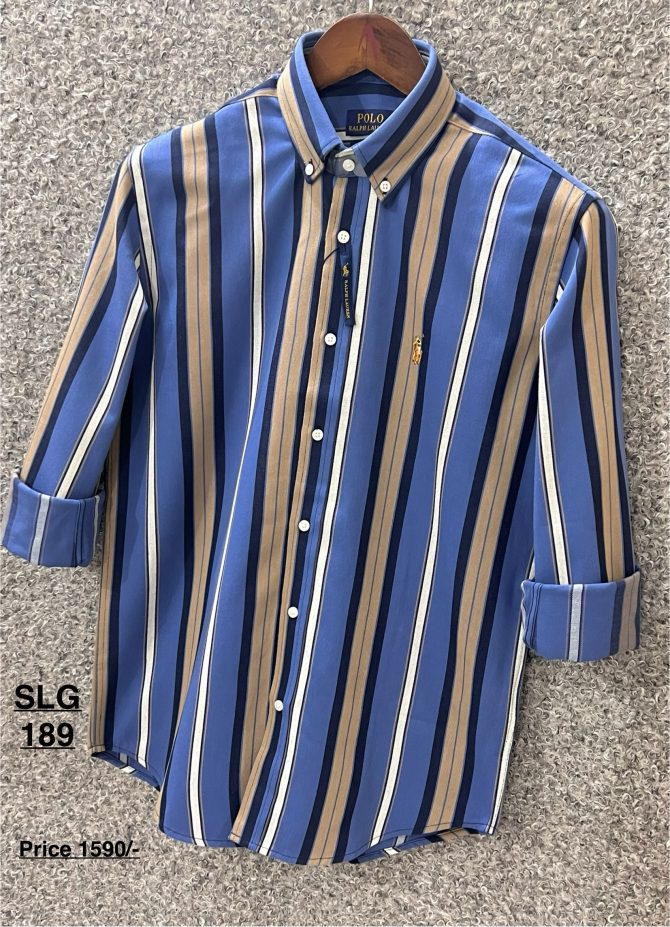 Premium Ralph Lauren Stripe Shirt 189 with box - Image 2