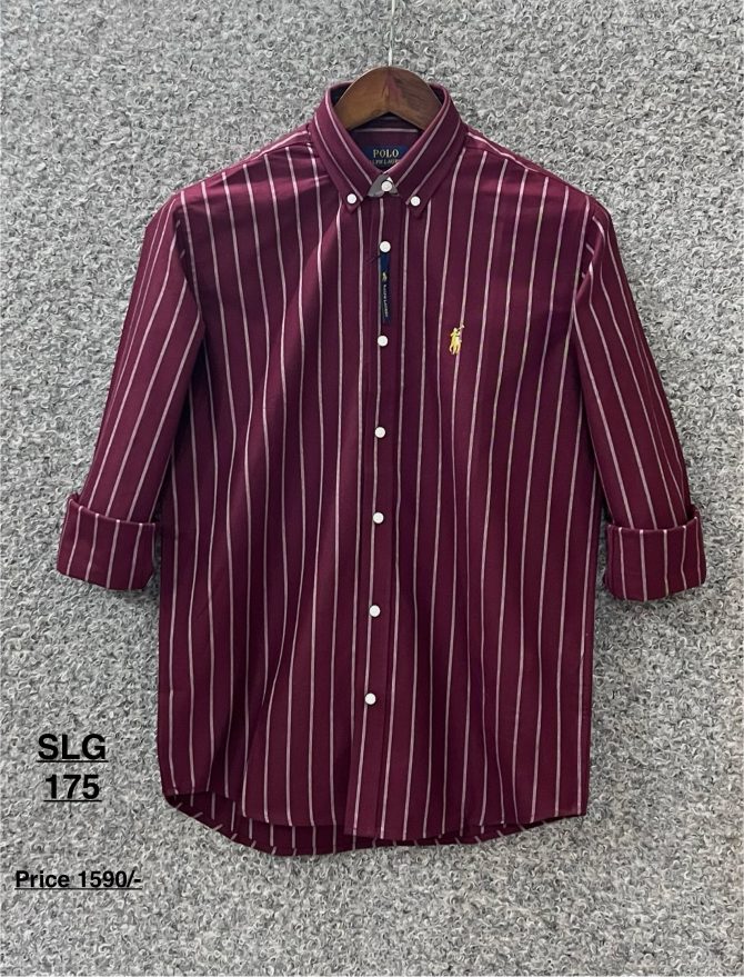 Premium Ralph Lauren Stripe Shirt 175 with box - Image 2