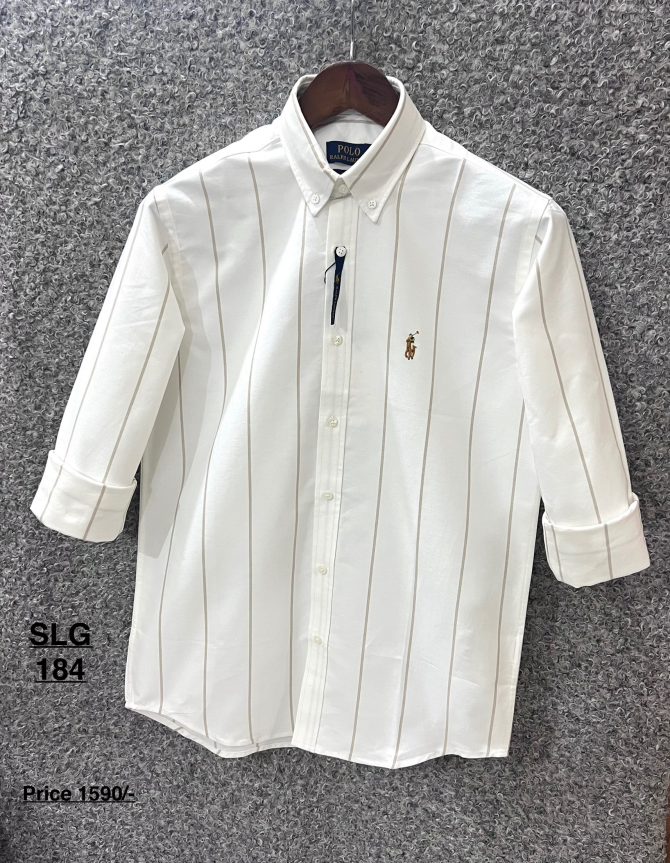 Premium Ralph Lauren Stripe Shirt 184 with box - Image 2