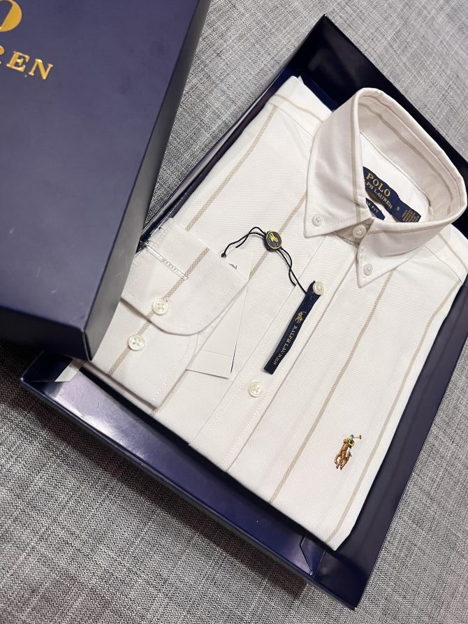 Premium Ralph Lauren Stripe Shirt 184 with box - Image 3