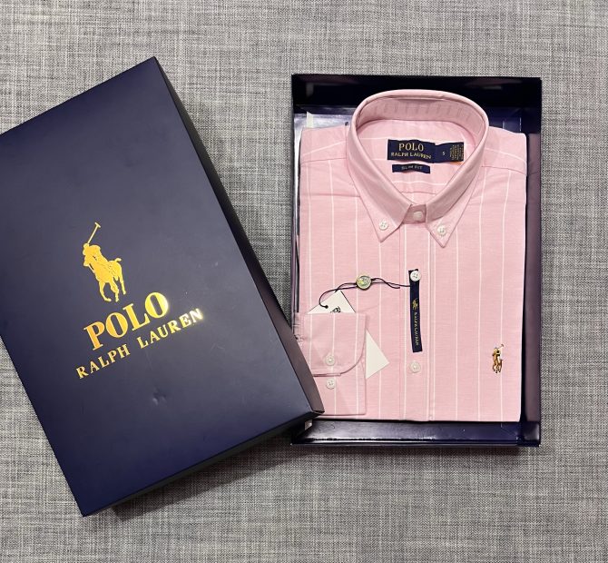 Premium Ralph Lauren stripe Shirt 209 with box - Image 3