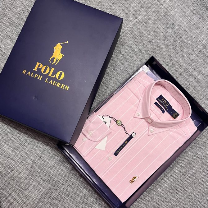 Premium Ralph Lauren stripe Shirt 209 with box - Image 5