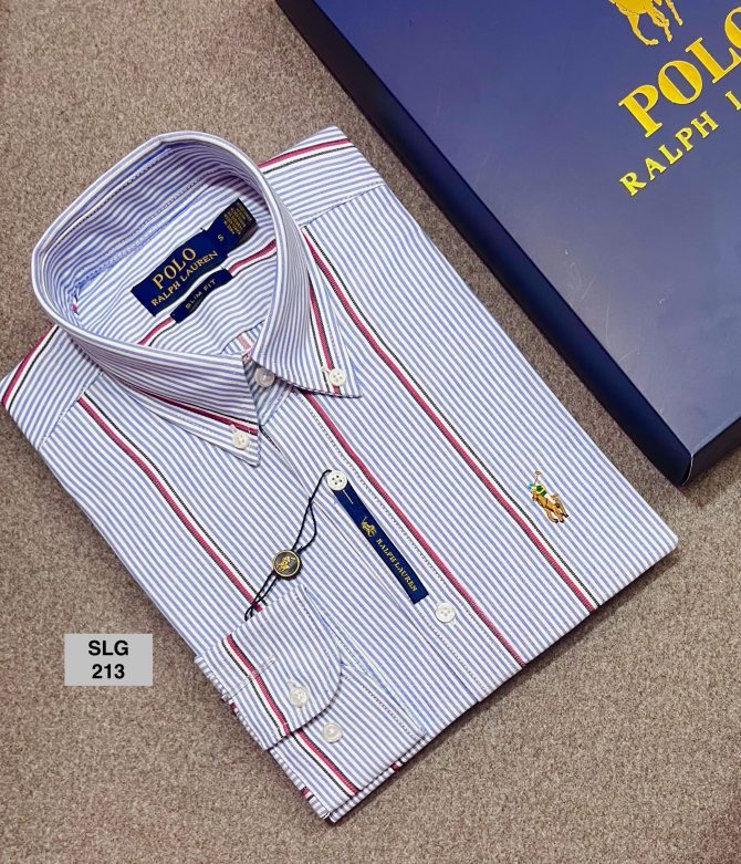 Premium Ralph Lauren Stripe Shirt with box 213