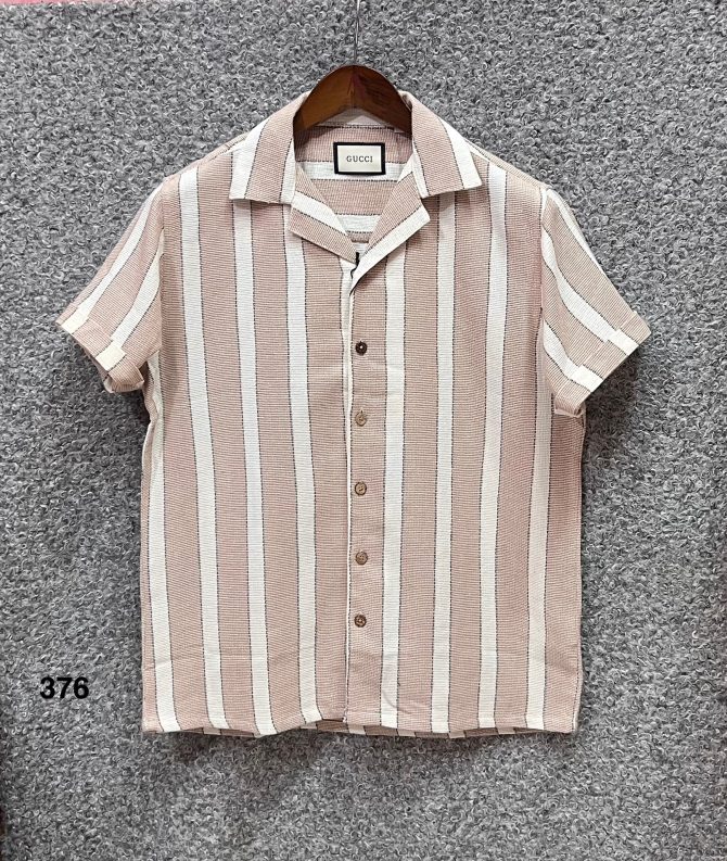 Gucci Cuban Bamboo Fabrics Stripe Shirt 376