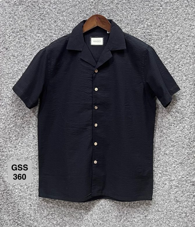Gucci Cuban Seersucker Shirt 360