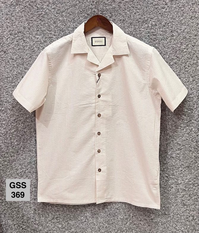 Gucci Cuban Seersucker Shirt 369
