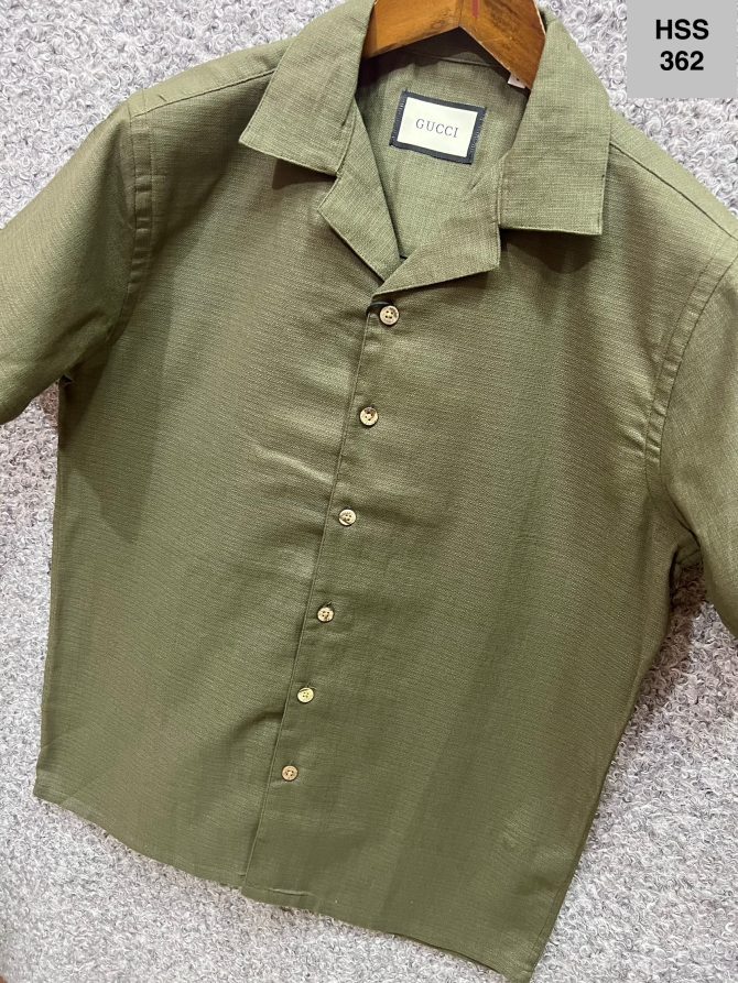 Gucci Cuban Solid Shirt 362 - Image 2